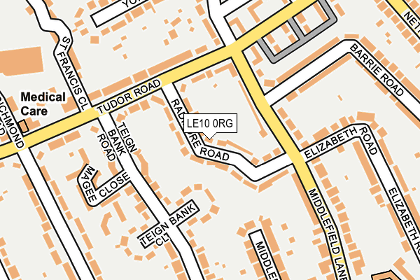 LE10 0RG map - OS OpenMap – Local (Ordnance Survey)