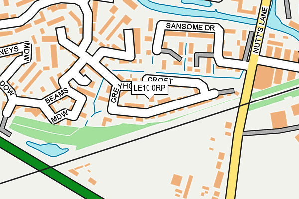 LE10 0RP map - OS OpenMap – Local (Ordnance Survey)