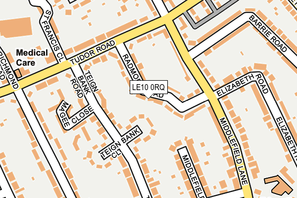 LE10 0RQ map - OS OpenMap – Local (Ordnance Survey)