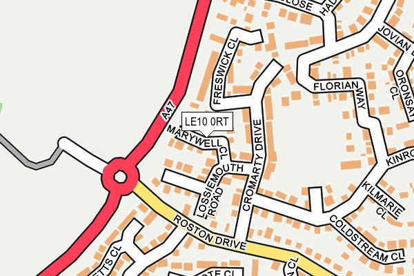 LE10 0RT map - OS OpenMap – Local (Ordnance Survey)