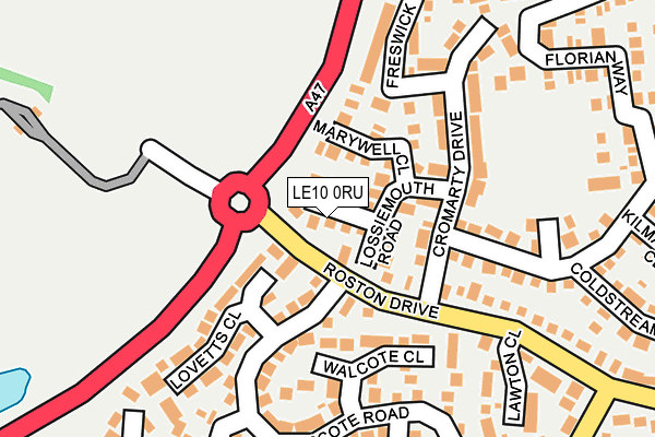 LE10 0RU map - OS OpenMap – Local (Ordnance Survey)