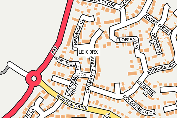 LE10 0RX map - OS OpenMap – Local (Ordnance Survey)