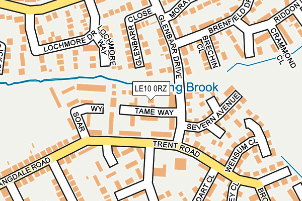 LE10 0RZ map - OS OpenMap – Local (Ordnance Survey)