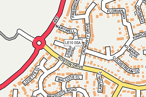 LE10 0SA map - OS OpenMap – Local (Ordnance Survey)