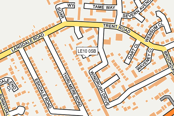 LE10 0SB map - OS OpenMap – Local (Ordnance Survey)