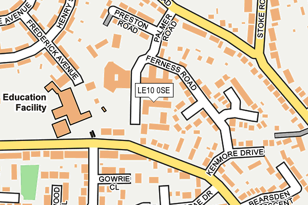 LE10 0SE map - OS OpenMap – Local (Ordnance Survey)