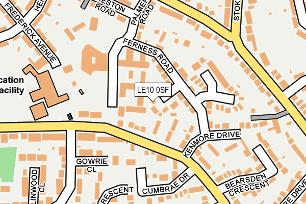 LE10 0SF map - OS OpenMap – Local (Ordnance Survey)
