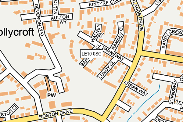 LE10 0SG map - OS OpenMap – Local (Ordnance Survey)
