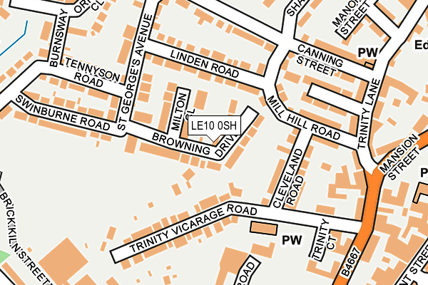 LE10 0SH map - OS OpenMap – Local (Ordnance Survey)