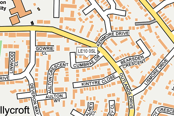 LE10 0SL map - OS OpenMap – Local (Ordnance Survey)
