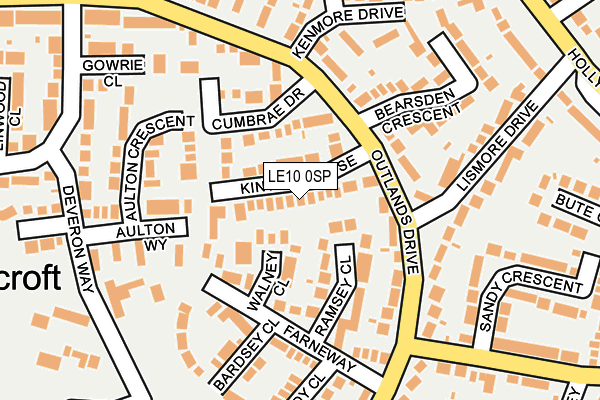 LE10 0SP map - OS OpenMap – Local (Ordnance Survey)