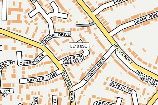 LE10 0SQ map - OS OpenMap – Local (Ordnance Survey)