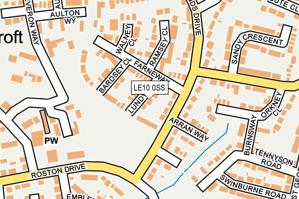LE10 0SS map - OS OpenMap – Local (Ordnance Survey)