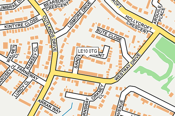 LE10 0TG map - OS OpenMap – Local (Ordnance Survey)
