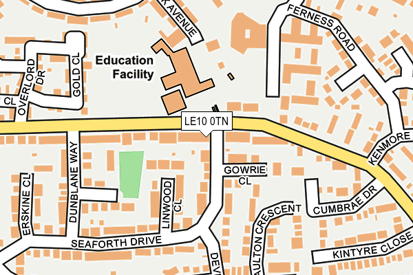 LE10 0TN map - OS OpenMap – Local (Ordnance Survey)