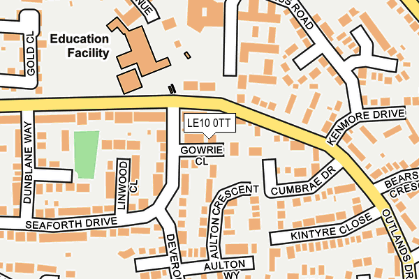 LE10 0TT map - OS OpenMap – Local (Ordnance Survey)