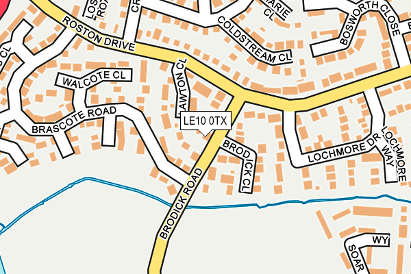 LE10 0TX map - OS OpenMap – Local (Ordnance Survey)