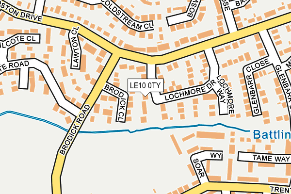 LE10 0TY map - OS OpenMap – Local (Ordnance Survey)