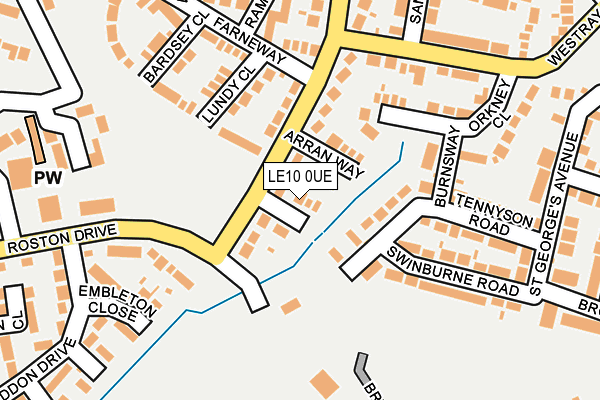 LE10 0UE map - OS OpenMap – Local (Ordnance Survey)
