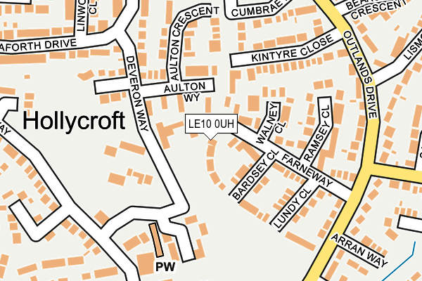 LE10 0UH map - OS OpenMap – Local (Ordnance Survey)