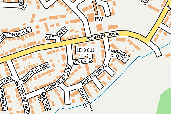 LE10 0UJ map - OS OpenMap – Local (Ordnance Survey)