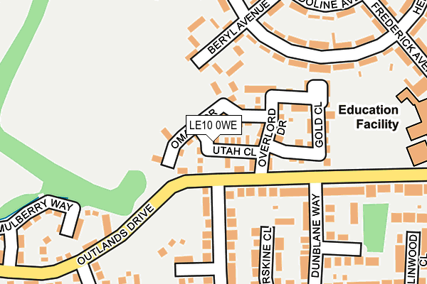 LE10 0WE map - OS OpenMap – Local (Ordnance Survey)