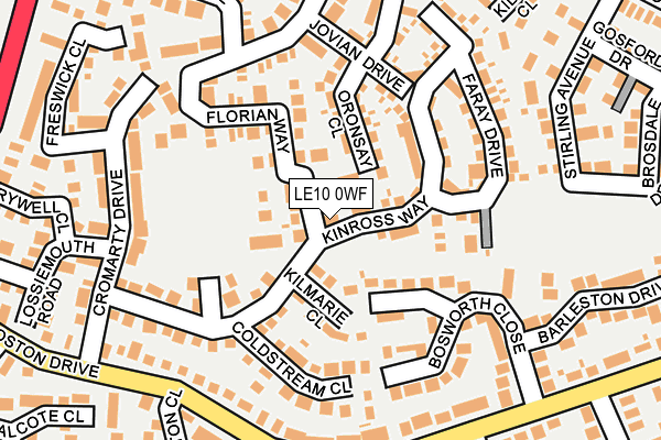 LE10 0WF map - OS OpenMap – Local (Ordnance Survey)