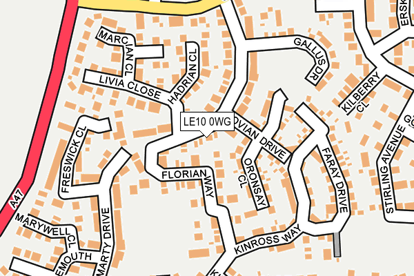 LE10 0WG map - OS OpenMap – Local (Ordnance Survey)