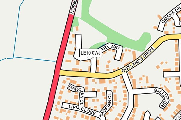 LE10 0WJ map - OS OpenMap – Local (Ordnance Survey)