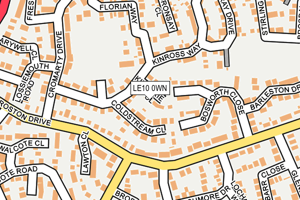 LE10 0WN map - OS OpenMap – Local (Ordnance Survey)