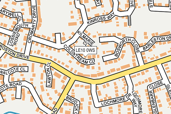 LE10 0WS map - OS OpenMap – Local (Ordnance Survey)