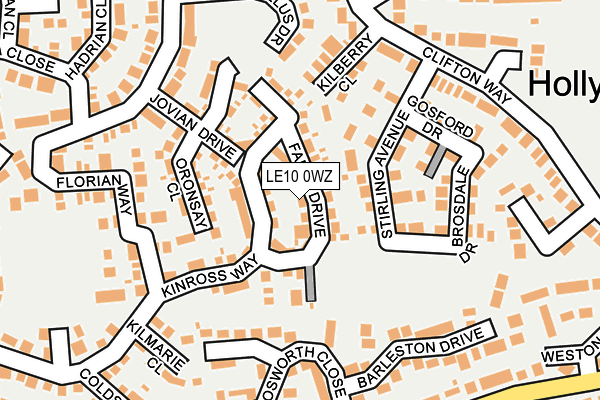 LE10 0WZ map - OS OpenMap – Local (Ordnance Survey)