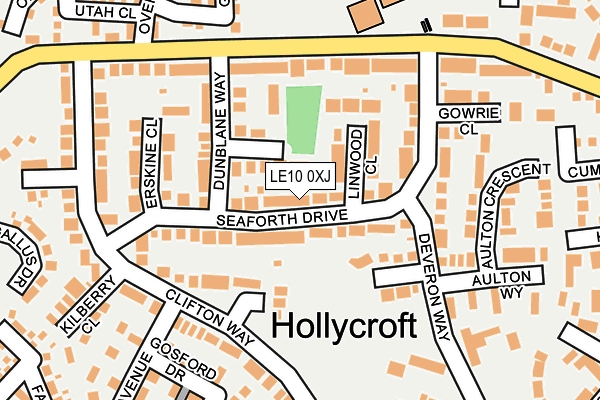 LE10 0XJ map - OS OpenMap – Local (Ordnance Survey)