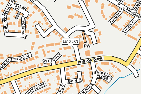 LE10 0XN map - OS OpenMap – Local (Ordnance Survey)