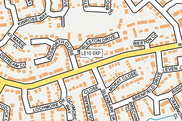 LE10 0XP map - OS OpenMap – Local (Ordnance Survey)