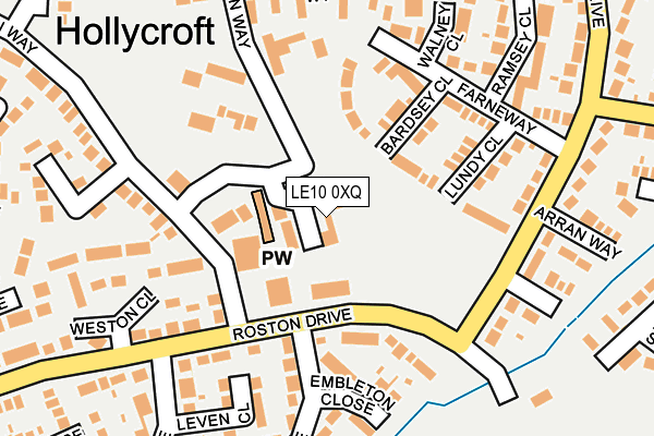 LE10 0XQ map - OS OpenMap – Local (Ordnance Survey)