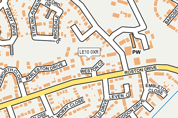 LE10 0XR map - OS OpenMap – Local (Ordnance Survey)