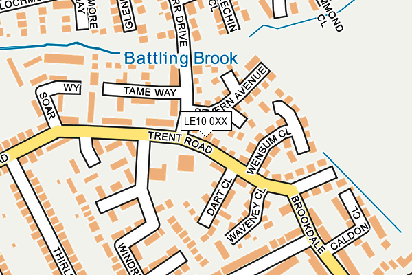 LE10 0XX map - OS OpenMap – Local (Ordnance Survey)