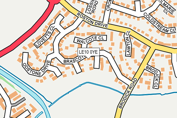 LE10 0YE map - OS OpenMap – Local (Ordnance Survey)