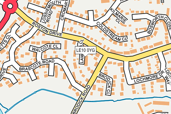 LE10 0YG map - OS OpenMap – Local (Ordnance Survey)