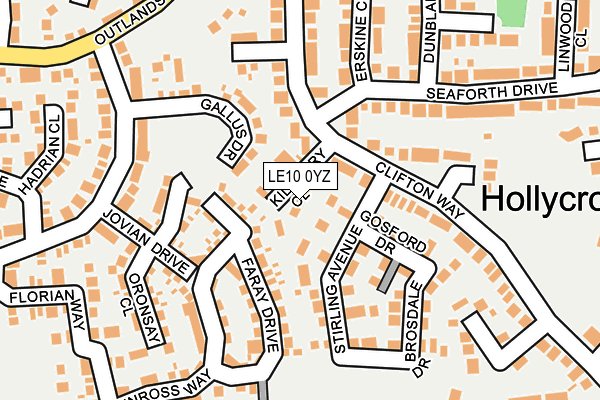 LE10 0YZ map - OS OpenMap – Local (Ordnance Survey)