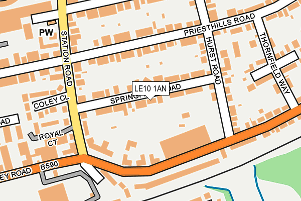 LE10 1AN map - OS OpenMap – Local (Ordnance Survey)