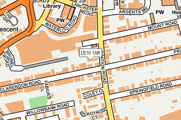 LE10 1AR map - OS OpenMap – Local (Ordnance Survey)