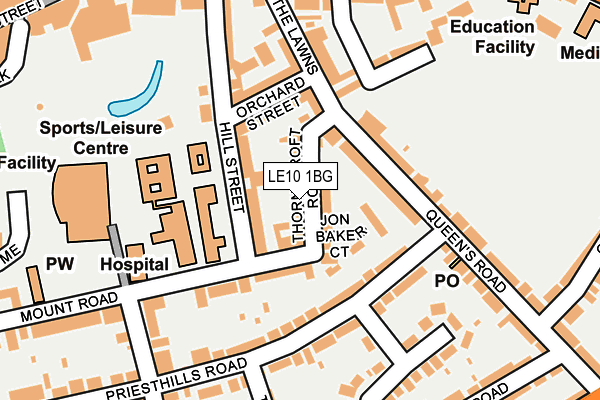 LE10 1BG map - OS OpenMap – Local (Ordnance Survey)