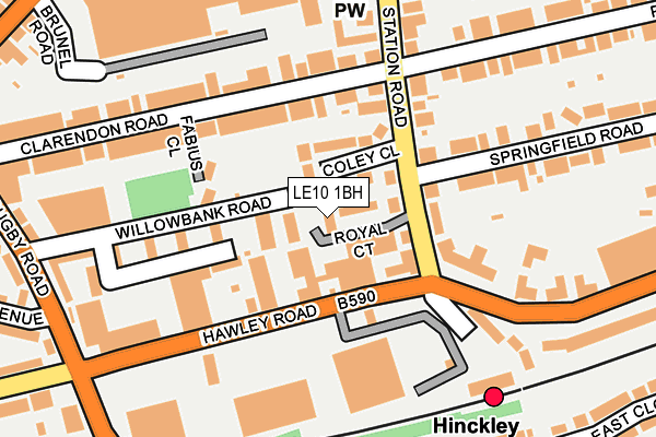LE10 1BH map - OS OpenMap – Local (Ordnance Survey)
