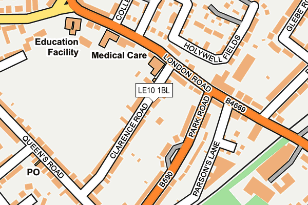 LE10 1BL map - OS OpenMap – Local (Ordnance Survey)