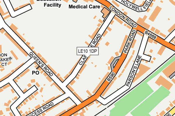 LE10 1DP map - OS OpenMap – Local (Ordnance Survey)