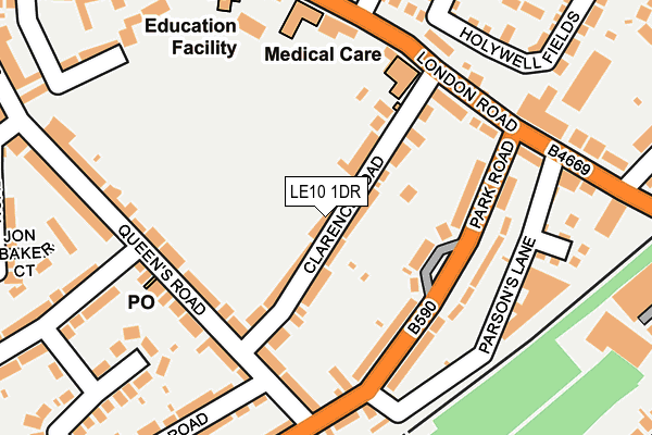 LE10 1DR map - OS OpenMap – Local (Ordnance Survey)