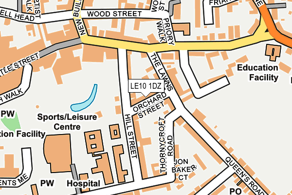 LE10 1DZ map - OS OpenMap – Local (Ordnance Survey)