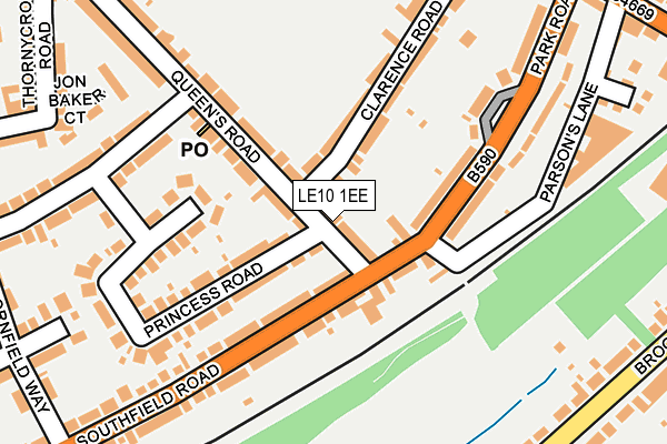 LE10 1EE map - OS OpenMap – Local (Ordnance Survey)